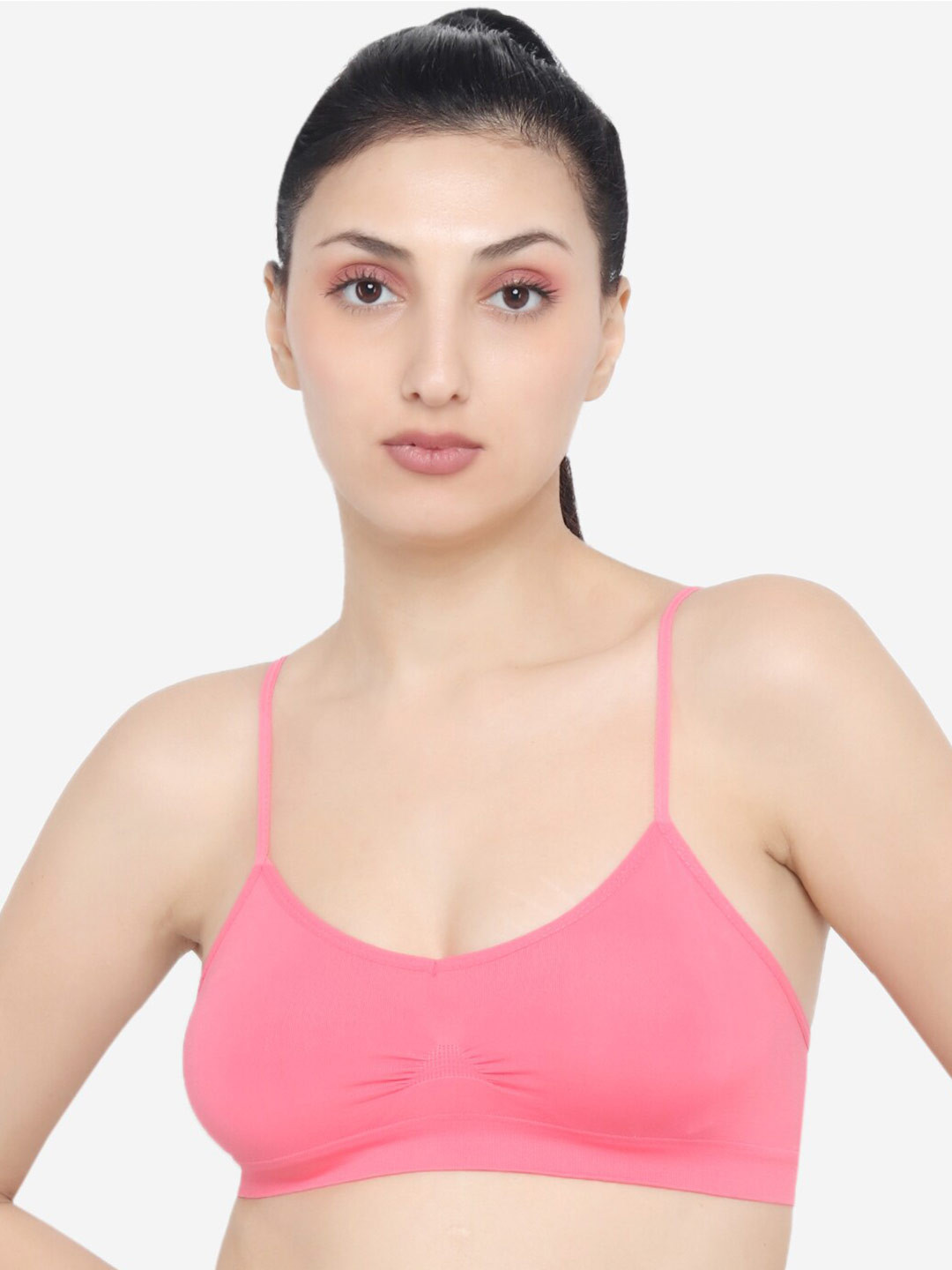

XOXO Design Non-Padded Workout Super Support Sports Bra, Pink