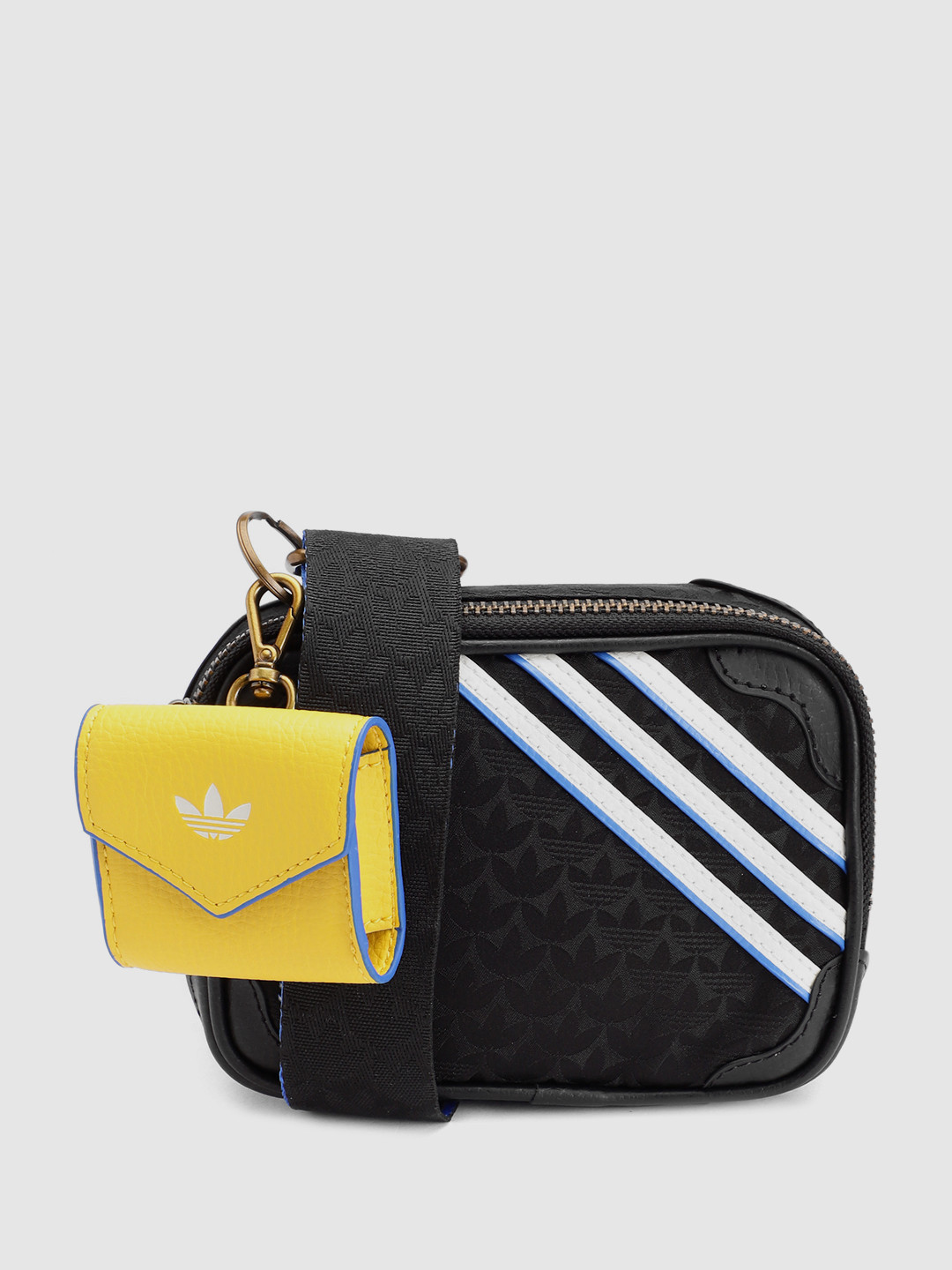 

ADIDAS Originals Women Brand Logo Printed Mini Airliner Messenger Bag, Black