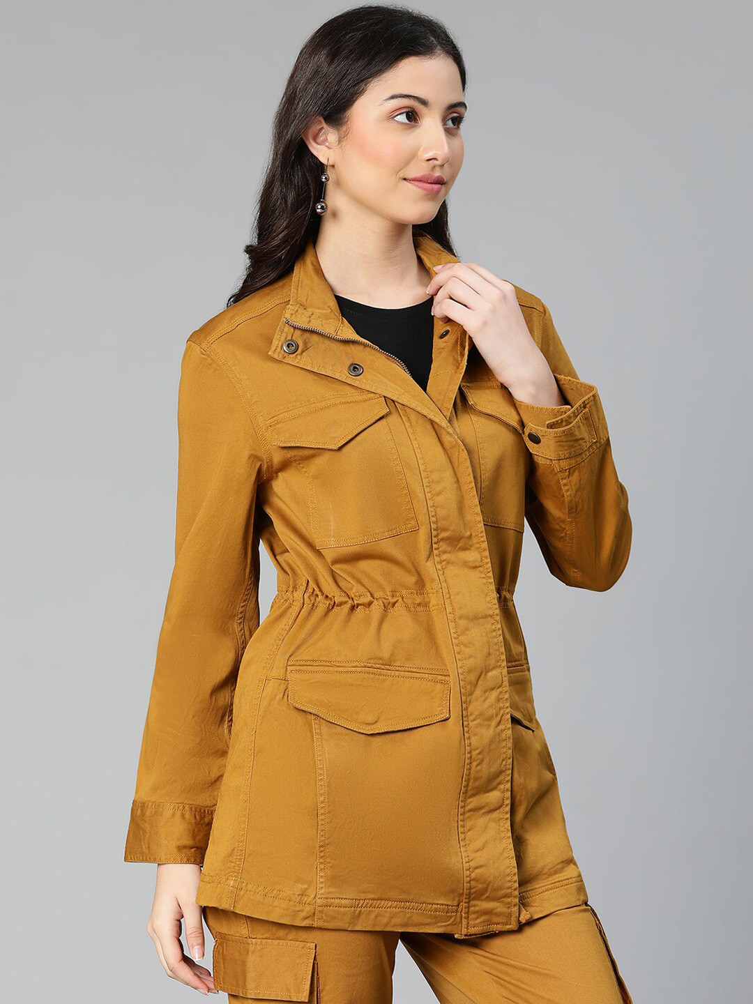 

Oxolloxo Blogging Women Button-Down Co-Ords Set, Mustard