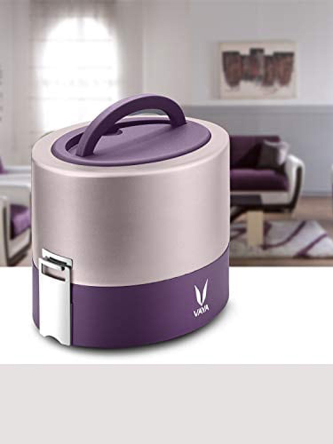 

Vaya Purple Tyffyn Lyte Stainless Steel Lunch Box-600ml