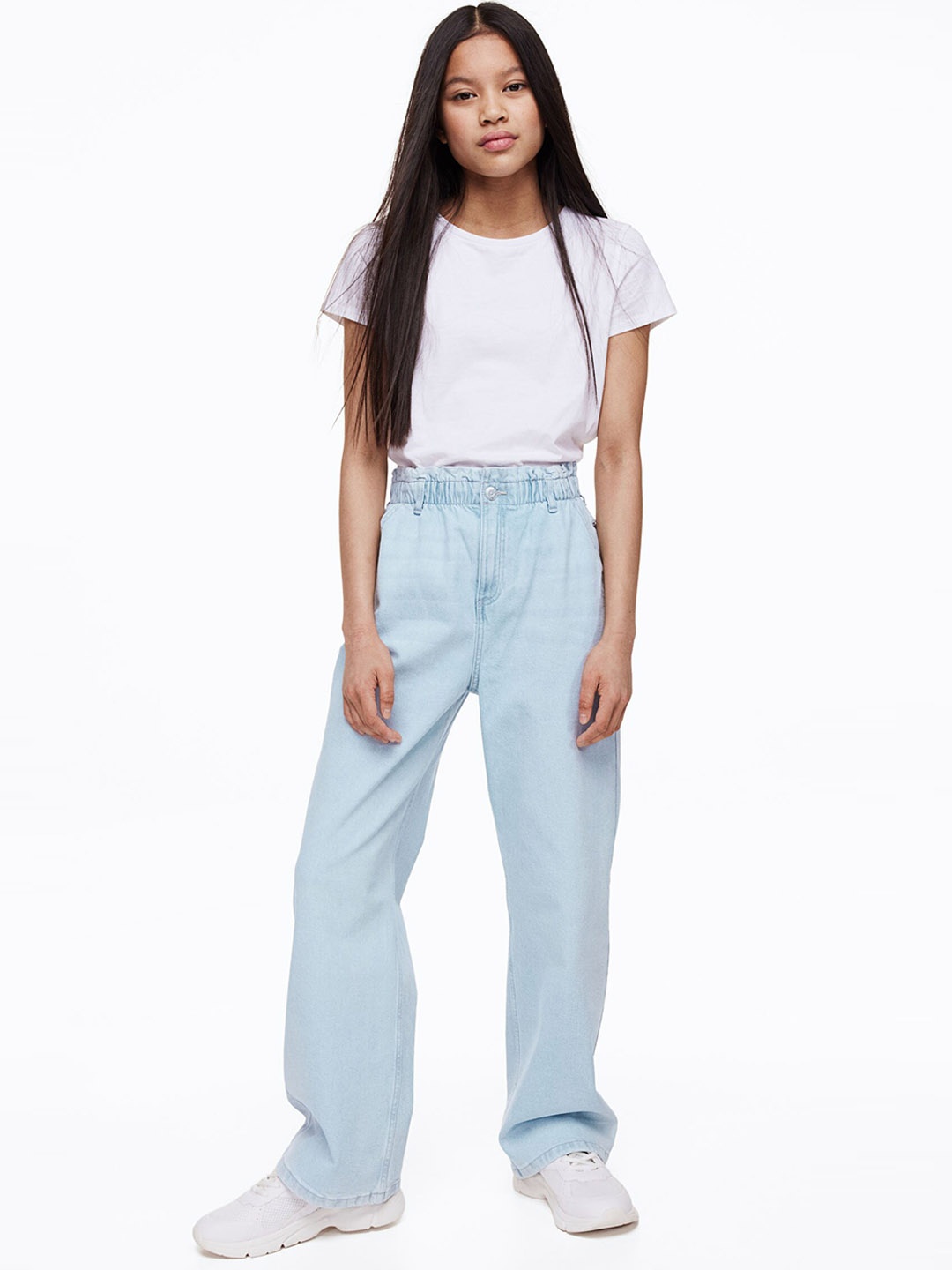 

H&M Girls Wide Fit Jeans, Blue