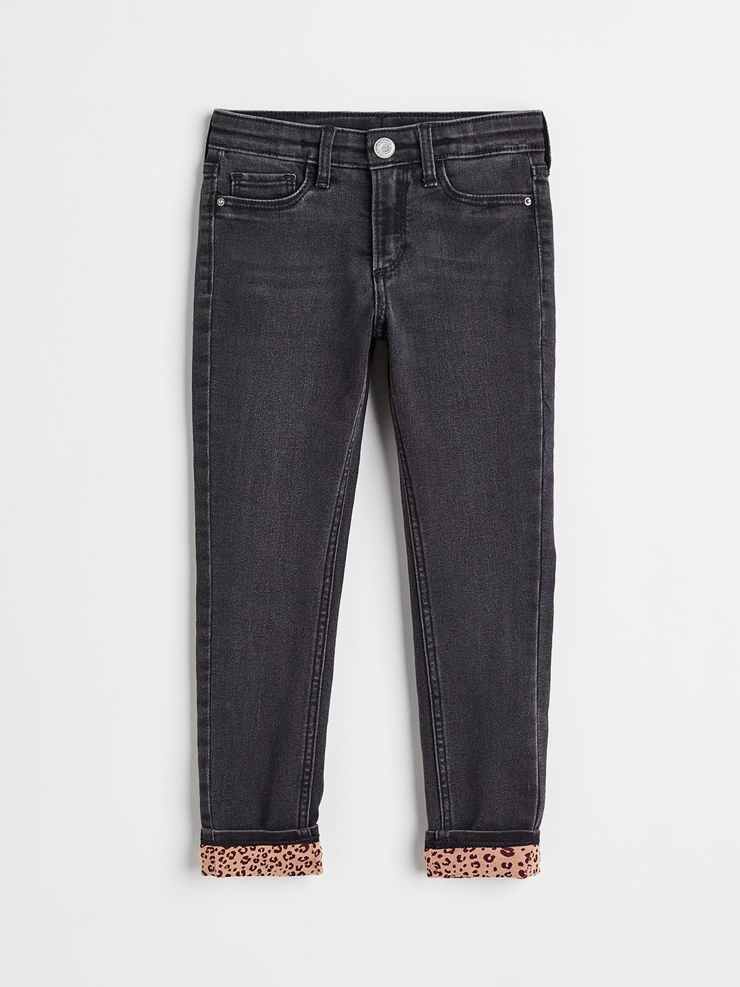 

H&M Girls Skinny Fit Lined Jeans, Black