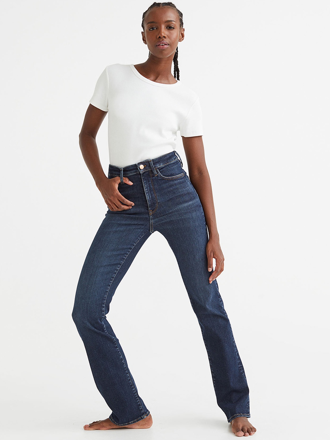 

H&M Women True To You Bootcut High Jeans, Blue