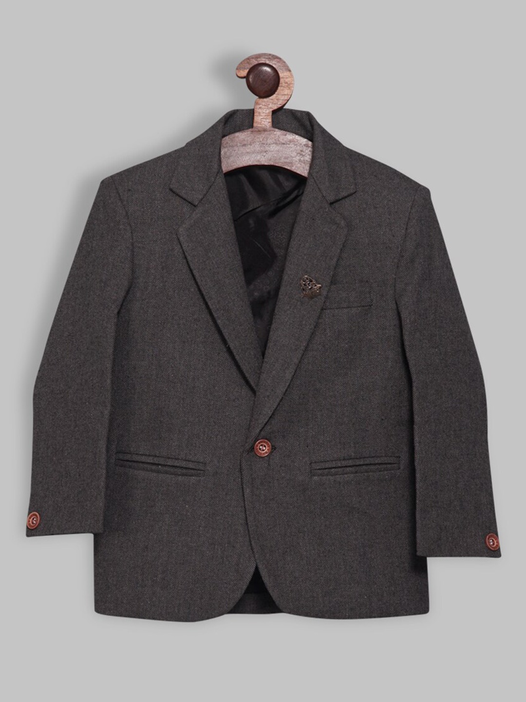 

RIKIDOOS Boys Single Breasted Blazers, Black
