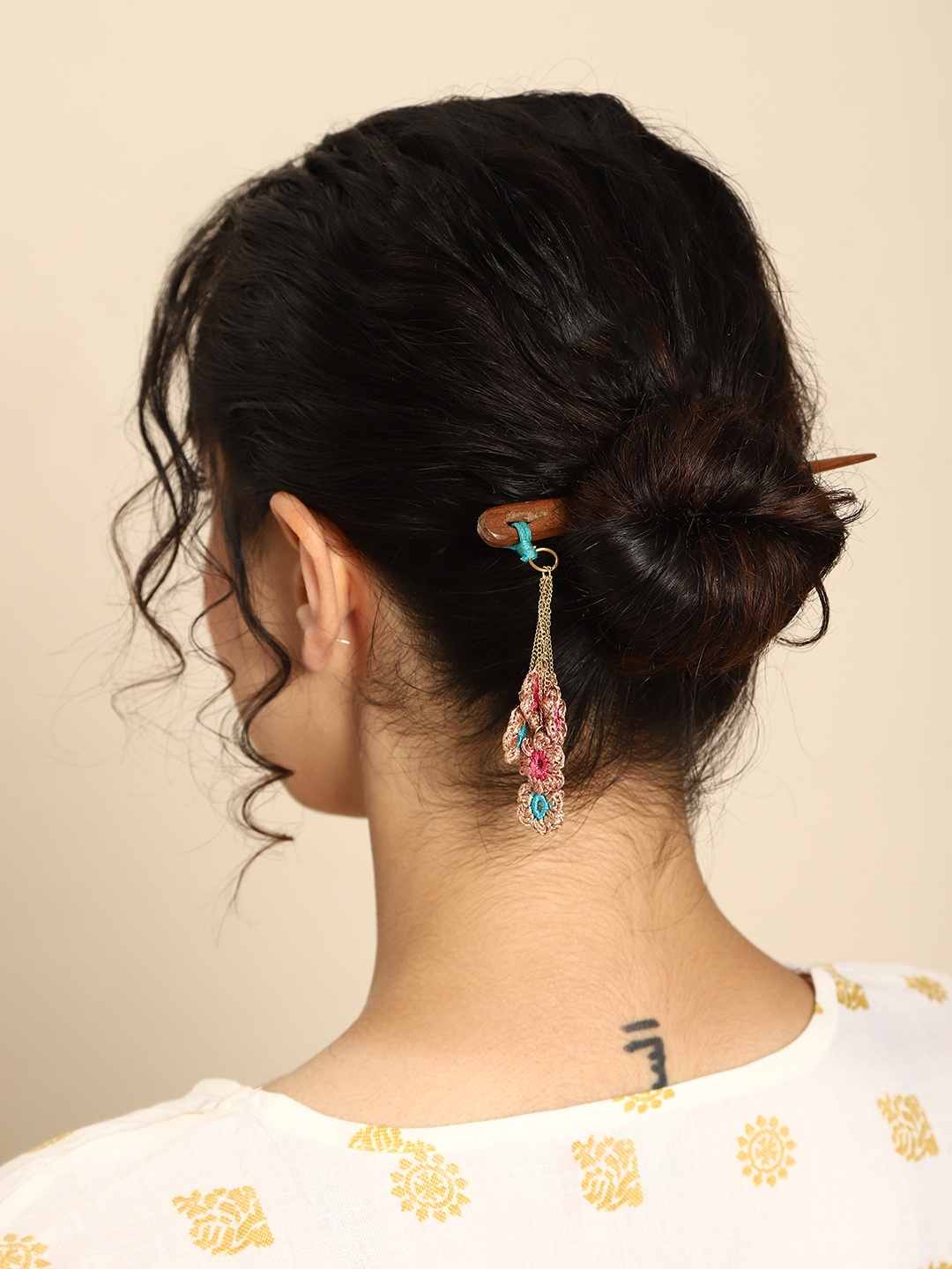 

Taavi Women Hairstick With Floral Detail, Multi