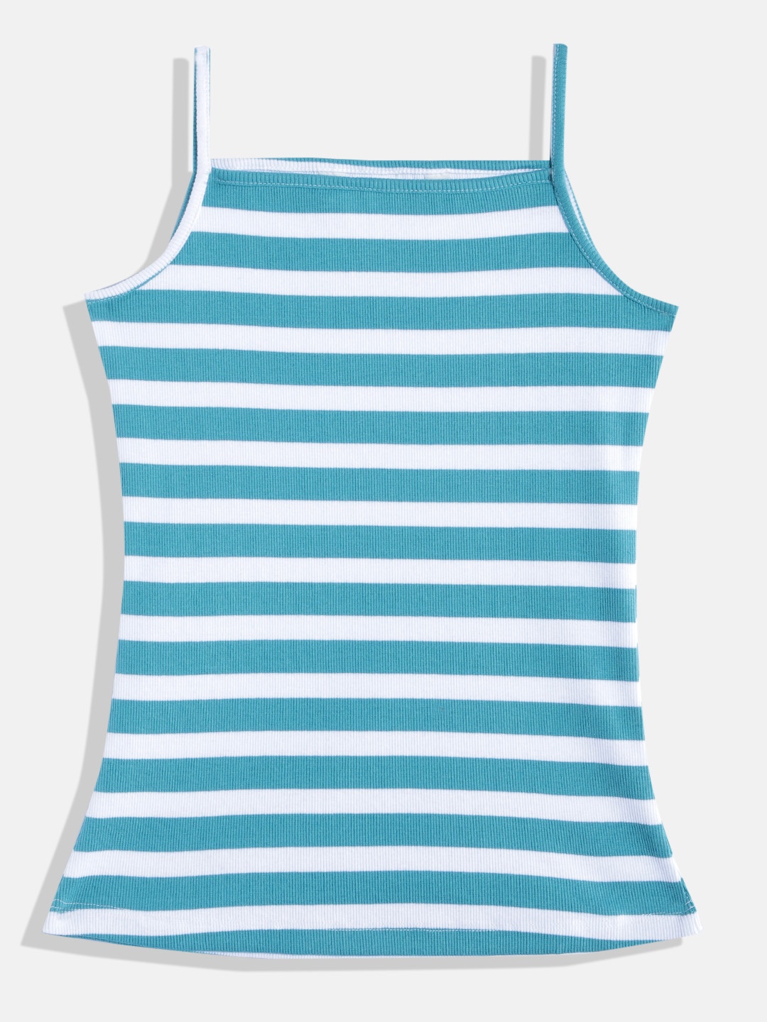 

M&H Juniors Girls Striped Top, White