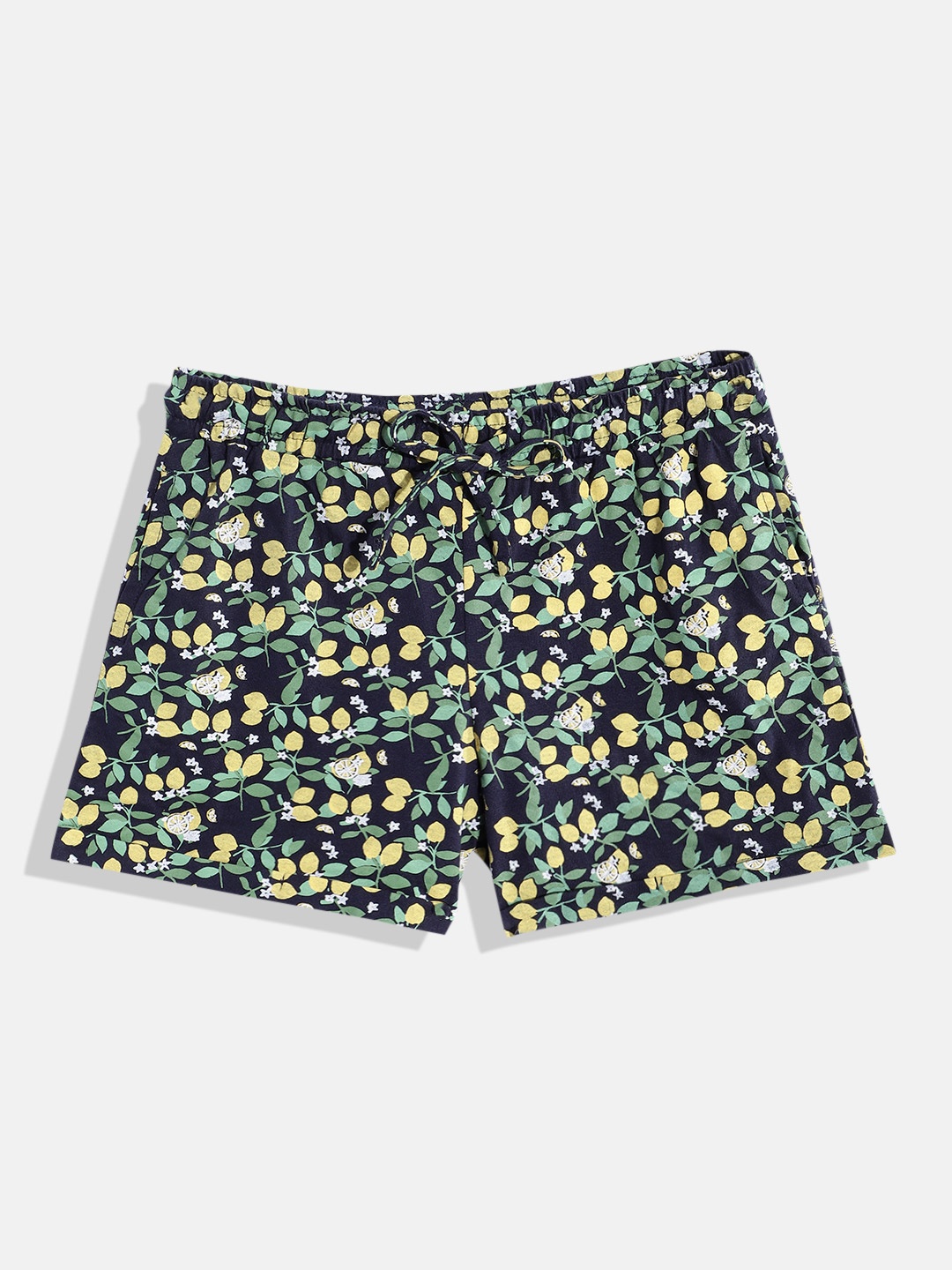 

M&H Juniors Girls Printed Shorts, Navy blue