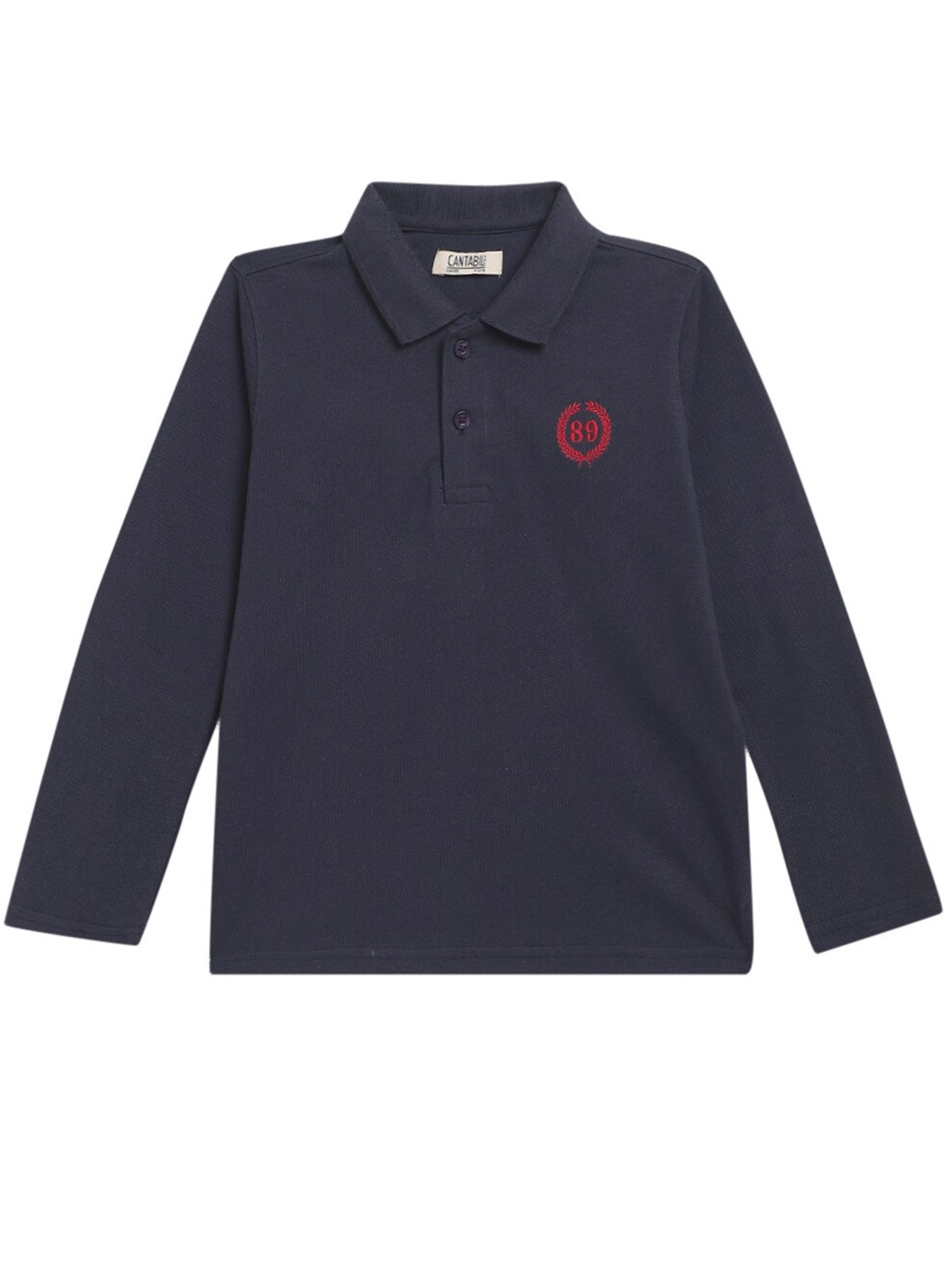 

Cantabil Boys Polo Collar Cotton T-shirt, Navy blue