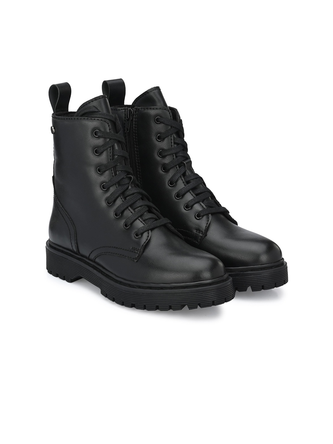 

Delize Men High-Top Derby Boots Casual Boots, Black