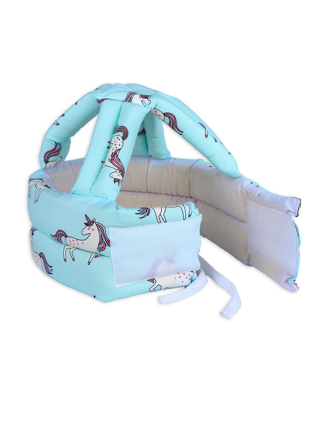 

Baby Moo Kids Unicorn Printed Head Protection Adjustable Cushioned Safety Helmet, Blue