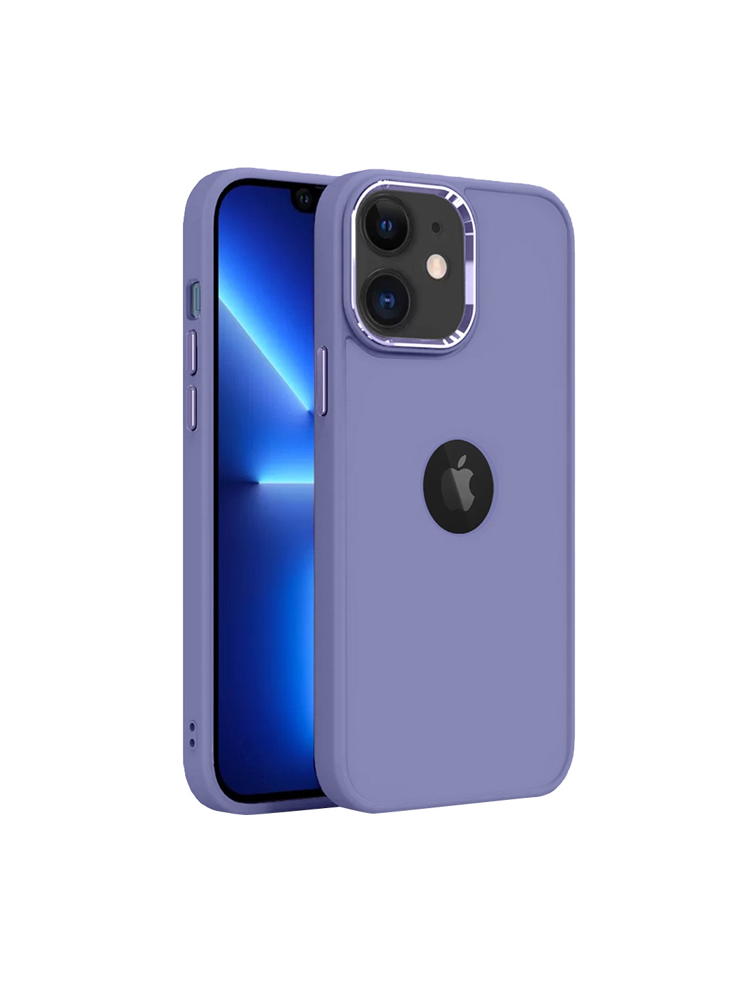 

Karwan Anti Skid Metal Lens iPhone 12 Phone Back Case, Purple