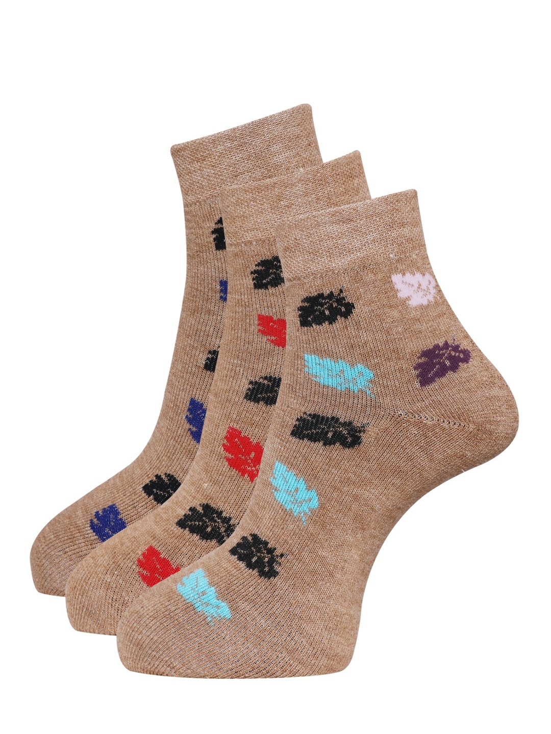 

Dollar Socks Women Pack Of 3 Assorted Ankle-Length Woolen Socks
