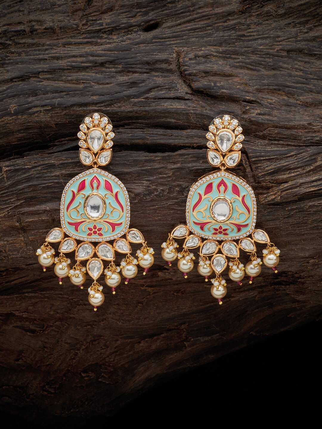 

Kushal's Fashion Jewellery Gold Plated Contemporary Drop Earrings