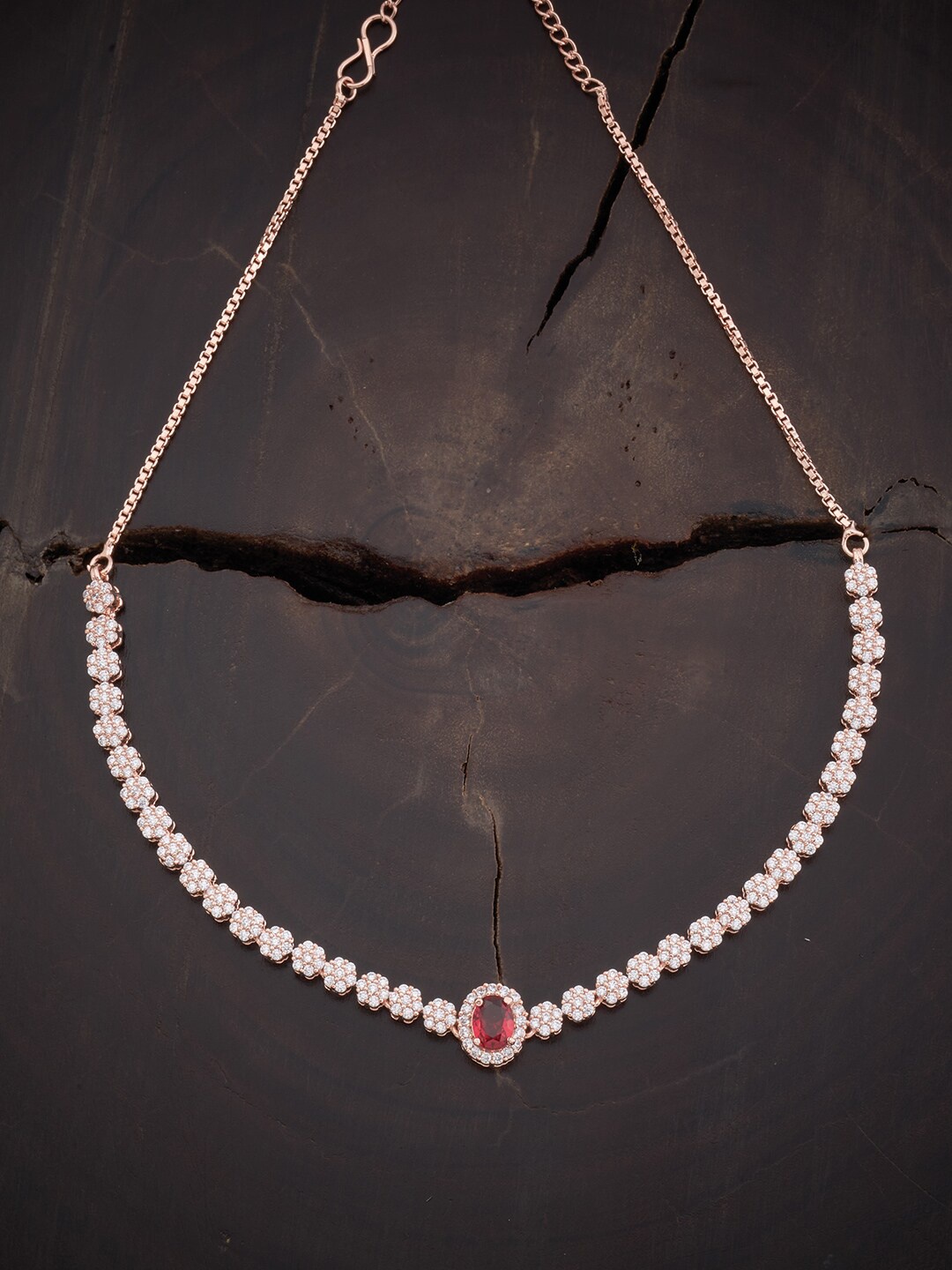 

Kushal's Fashion Jewellery Copper Rose Gold-Plated Necklace