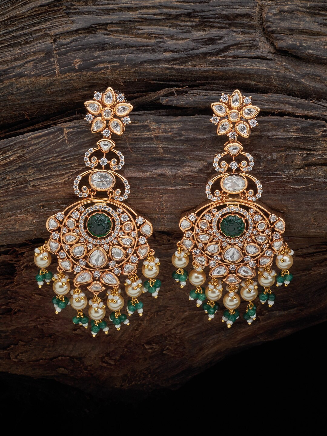 

Kushal's Fashion Jewellery Contemporary Drop Earrings, Green