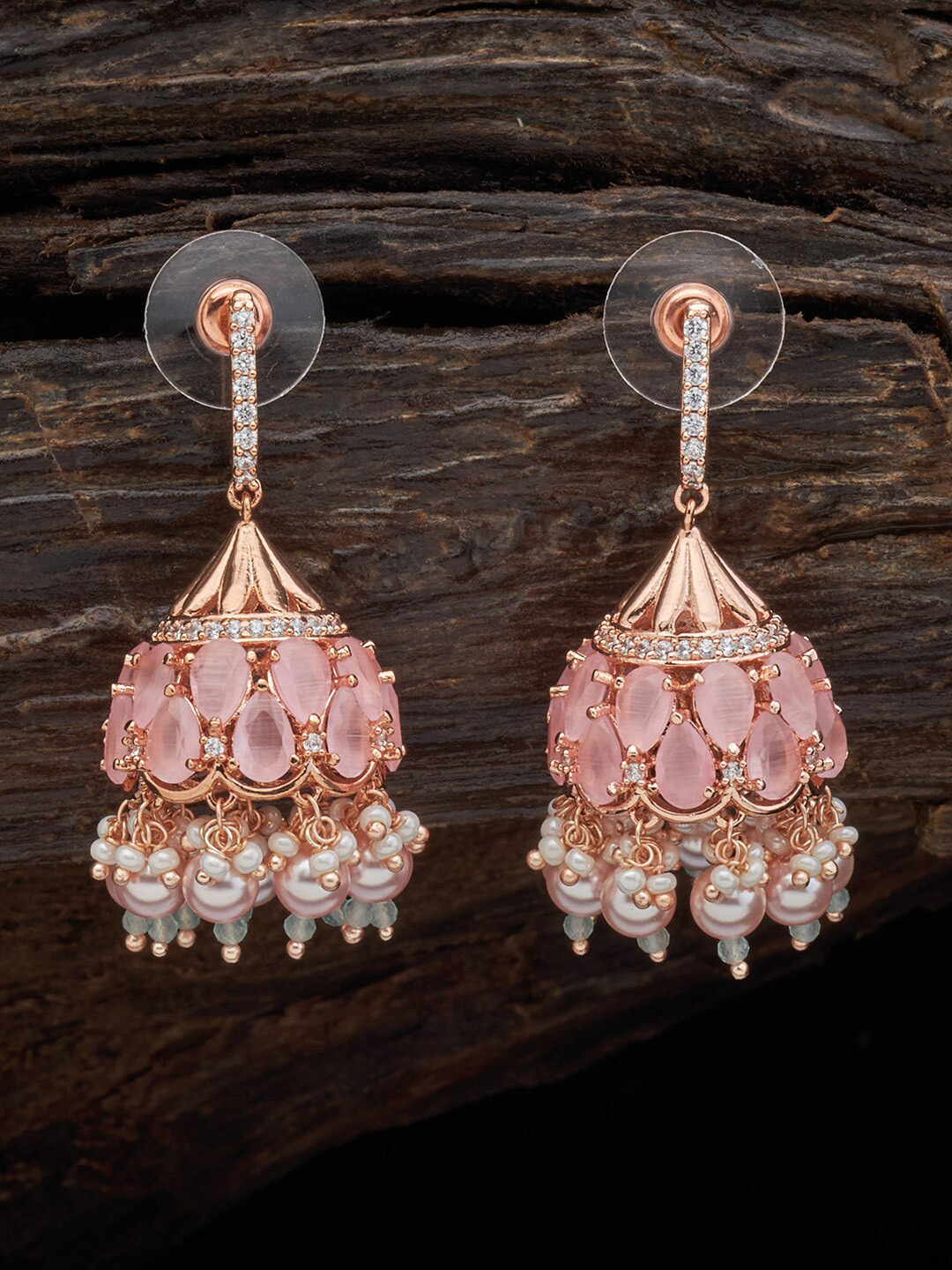 

Kushal's Fashion Jewellery Contemporary Studs Earrings, Pink