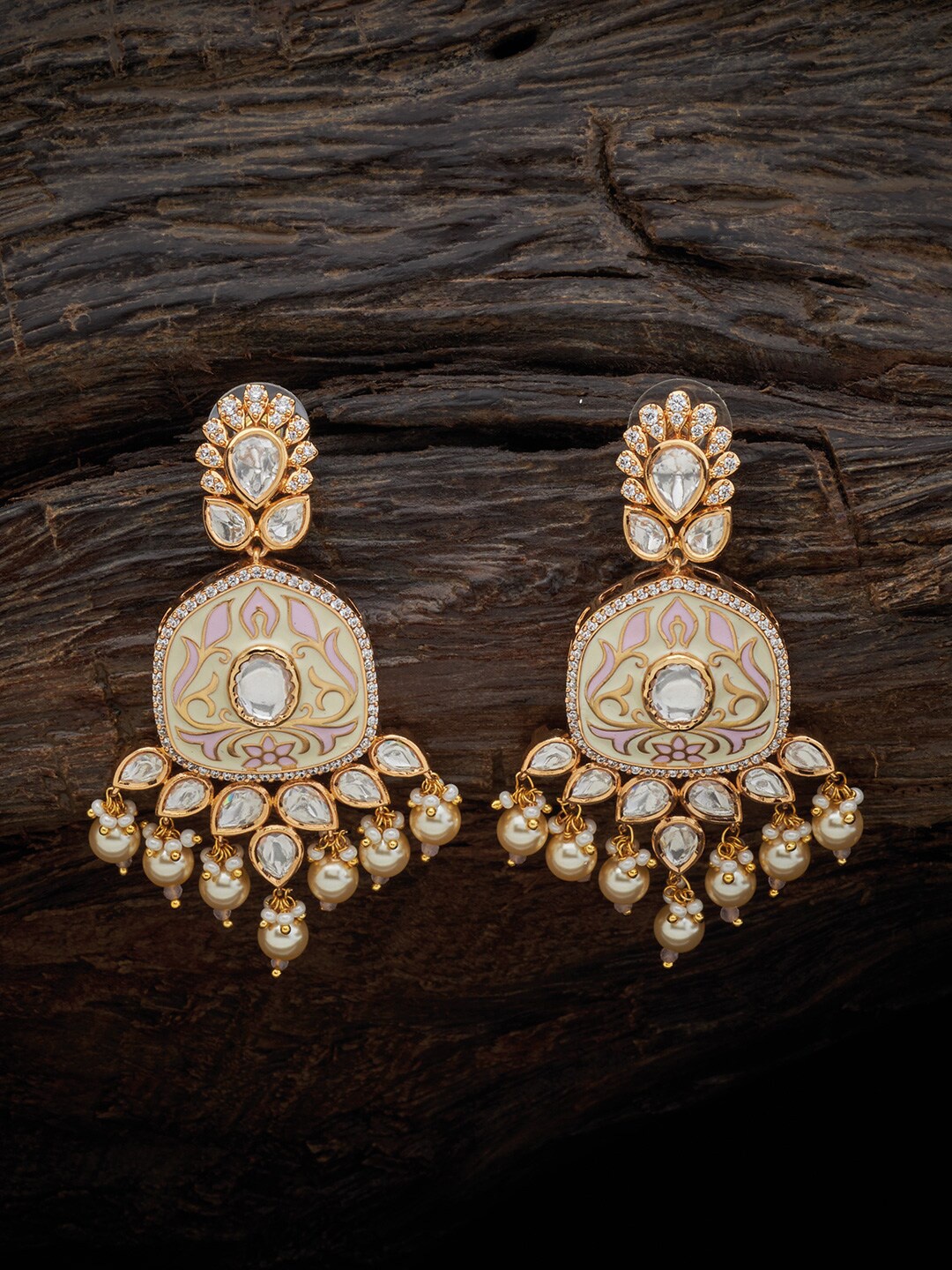 

Kushal's Fashion Jewellery Contemporary Drop Earrings, Pink