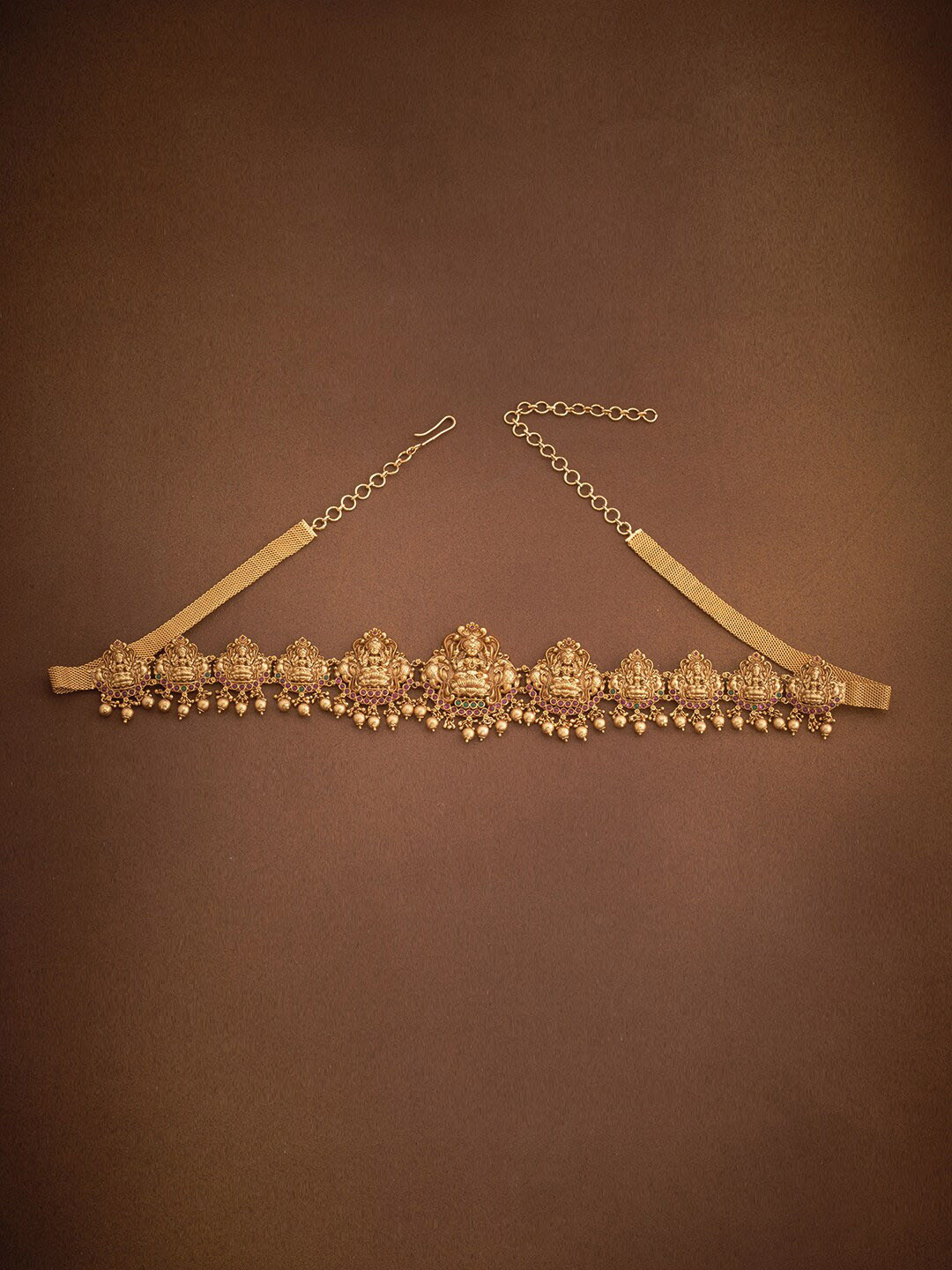 

Kushal's Fashion Jewellery CZ-Studded Kamarbandh, Gold