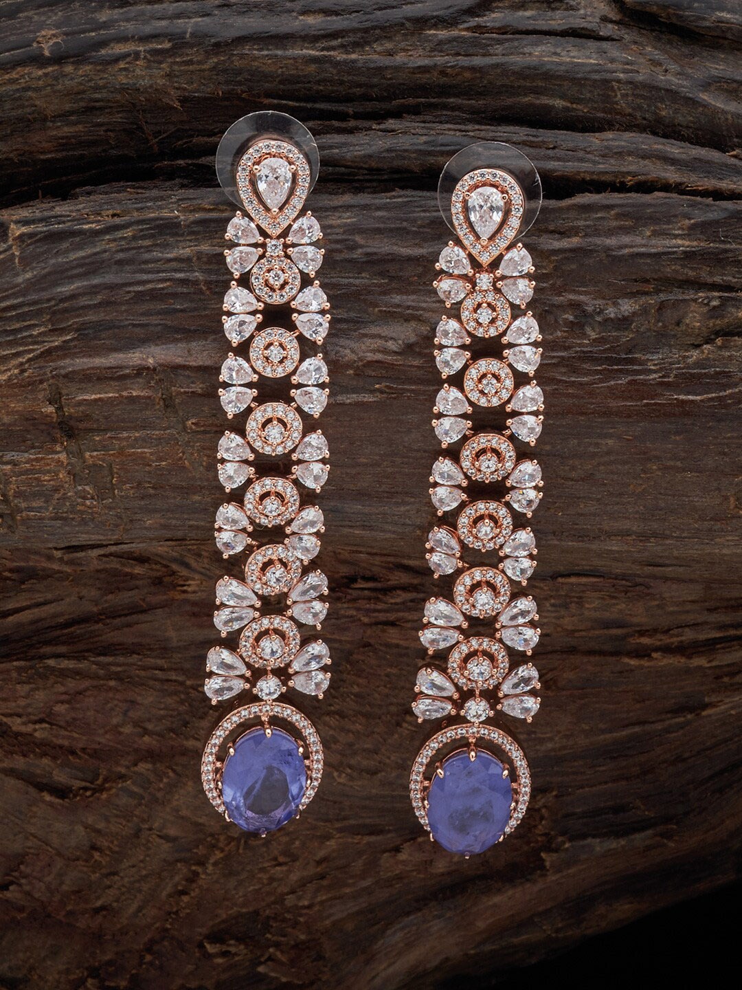 

Kushal's Fashion Jewellery Lavender Contemporary Drop Earrings