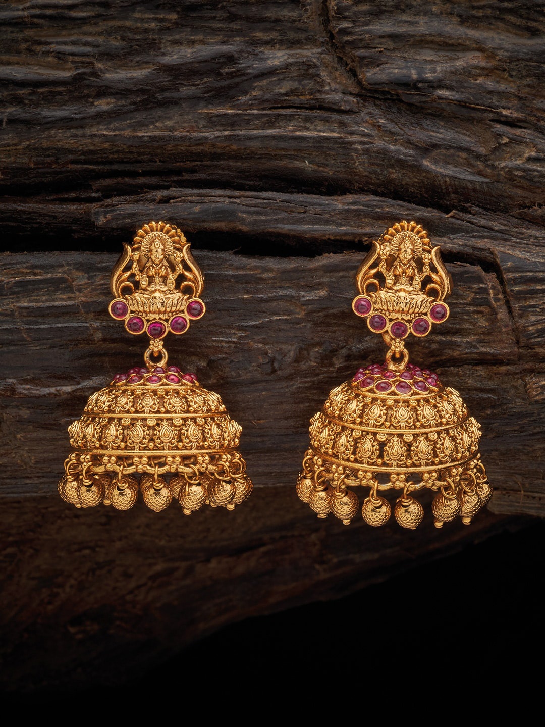 

Kushal's Fashion Jewellery Contemporary Jhumkas Earrings, Green