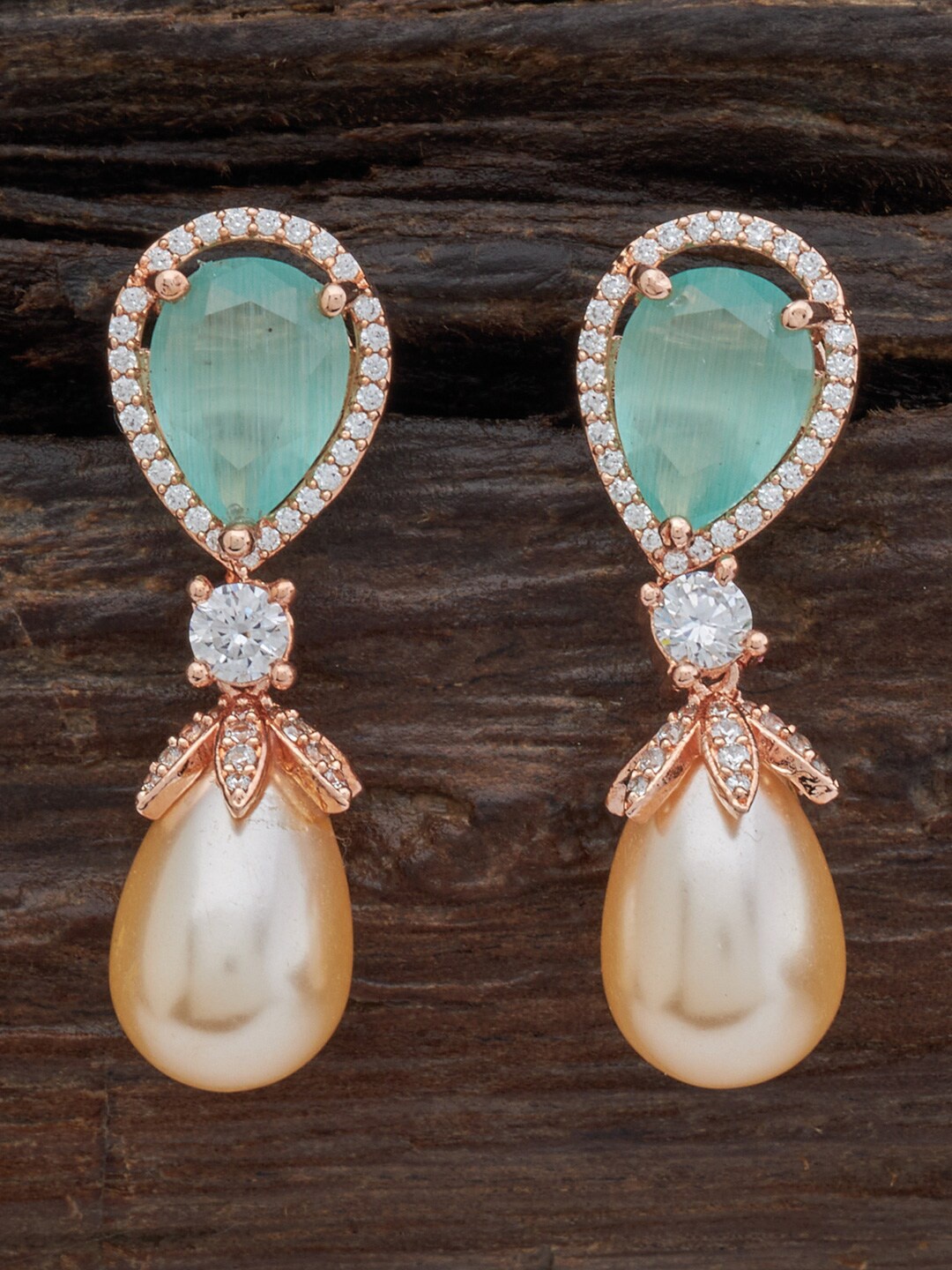 

Kushal's Fashion Jewellery Sea Green Contemporary Drop Earrings
