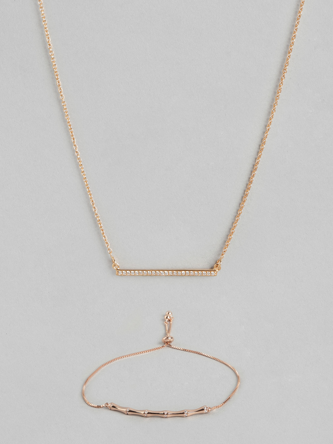 

Zavya 925 Sterling Silver Rose Gold-Plated Jewellery Set