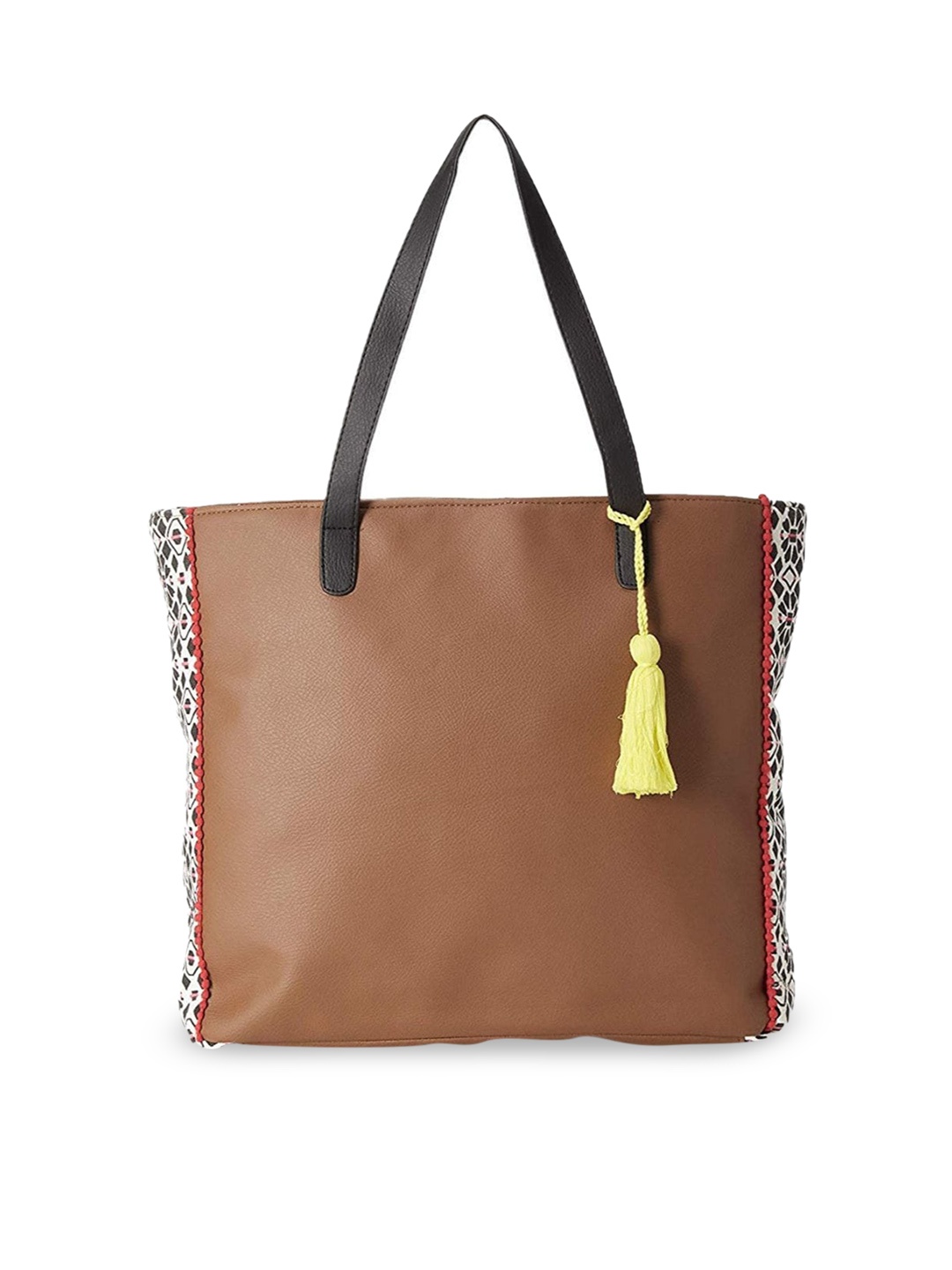 

Kanvas Katha PU Oversized Shopper Shoulder Bag with Tasselled, Tan