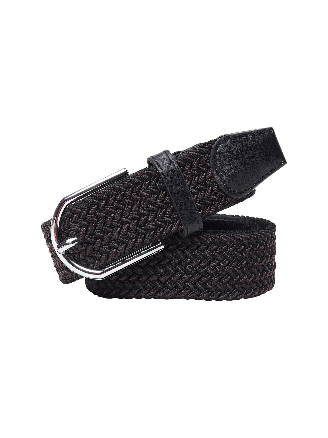 

HENEDA Men Woven Design Belt, Black