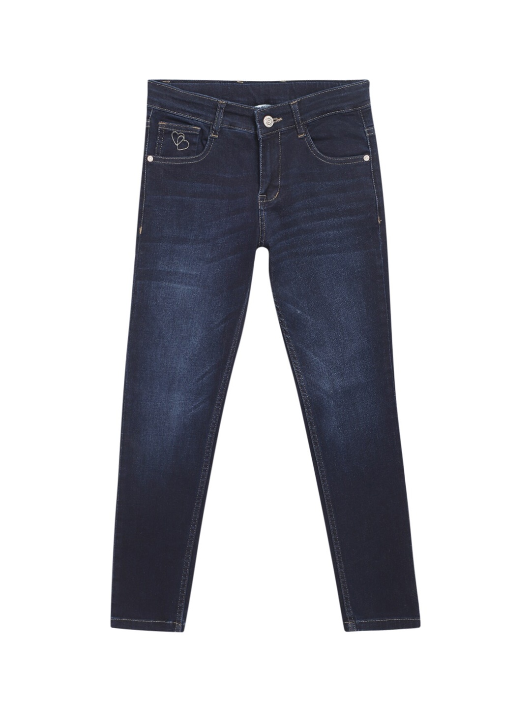 

Cantabil Girls Slim Fit Light Fade Stretchable Jeans, Blue