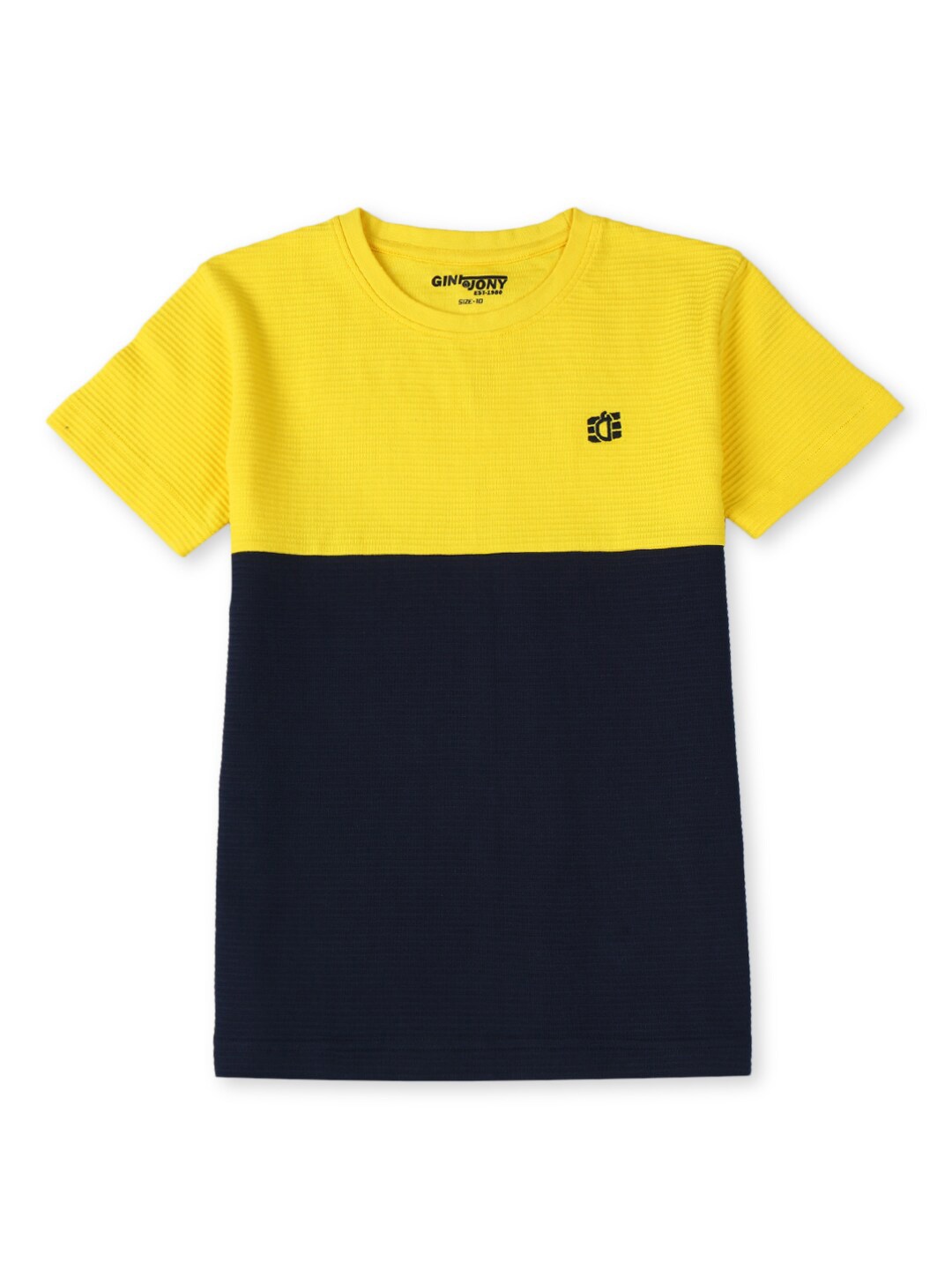 

Gini and Jony Boys Colourblocked Cotton T-shirt, Yellow