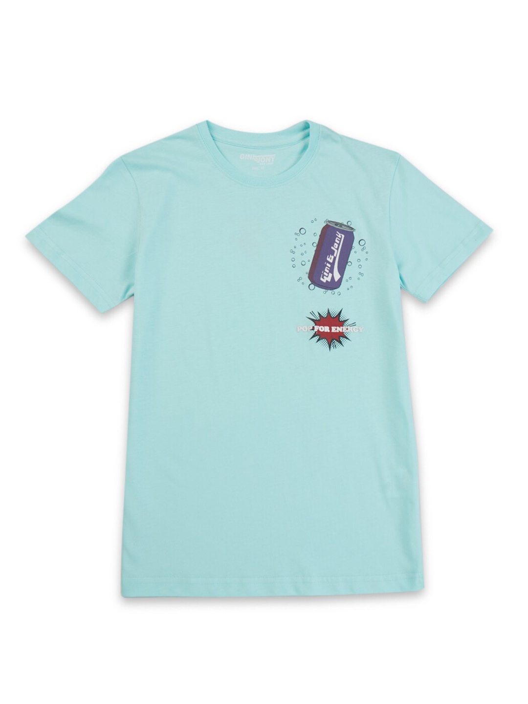 

Gini and Jony Boys Graphic Printed Cotton T-shirt, Blue