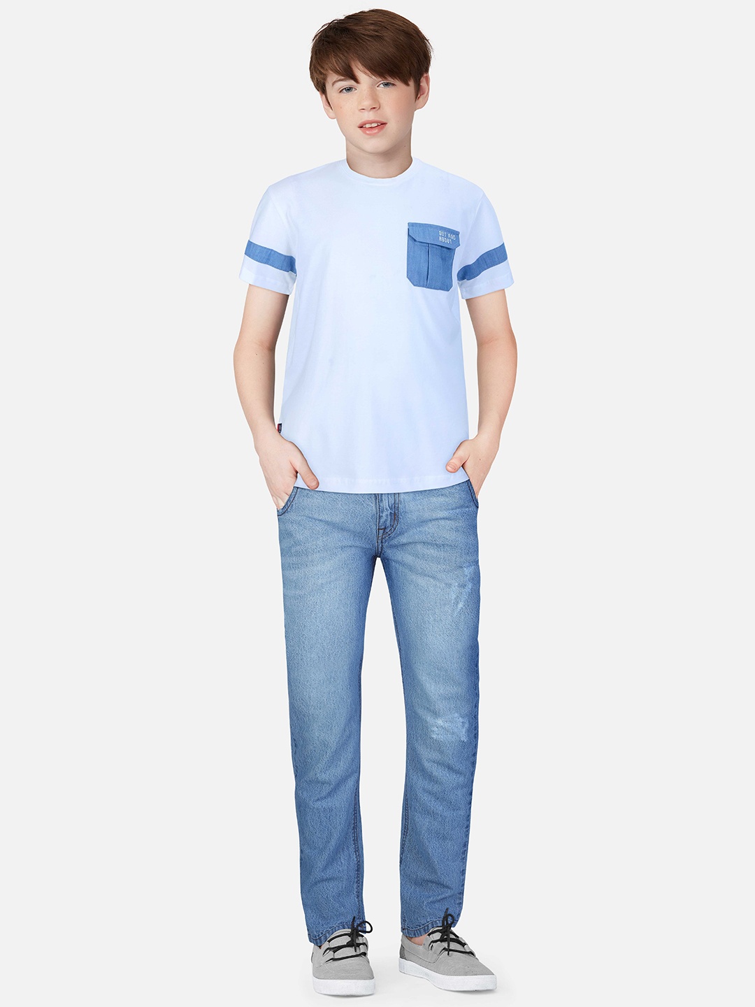 

Gini and Jony Boys Cotton T-shirt, White