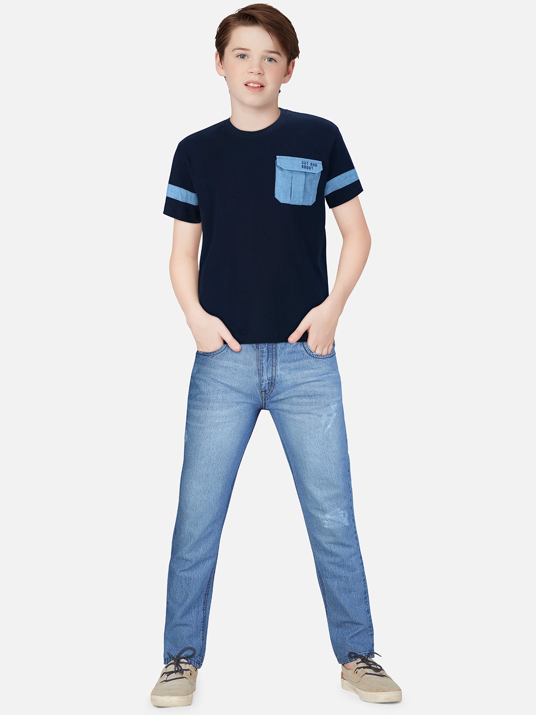 

Gini and Jony Boys Cotton T-shirt, Navy blue