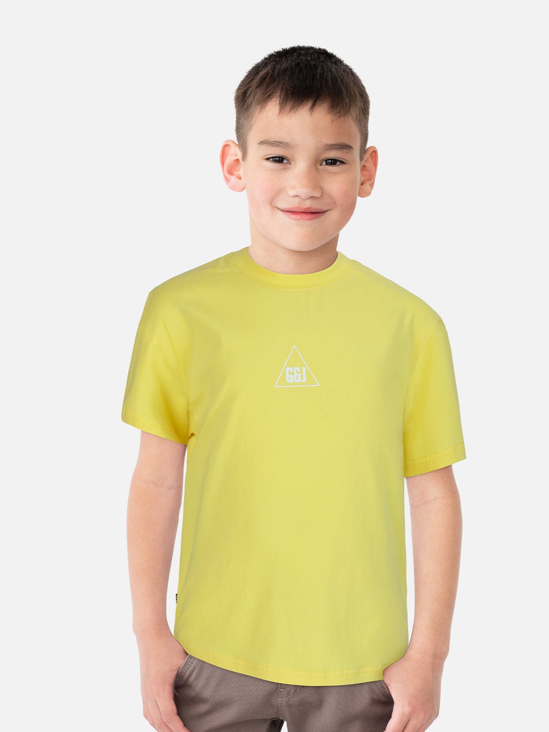 

Gini and Jony Boys Cotton T-shirt, Yellow