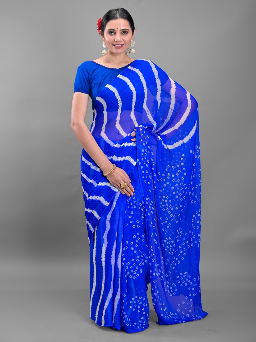 

Apratim Leheriya Saree, Blue