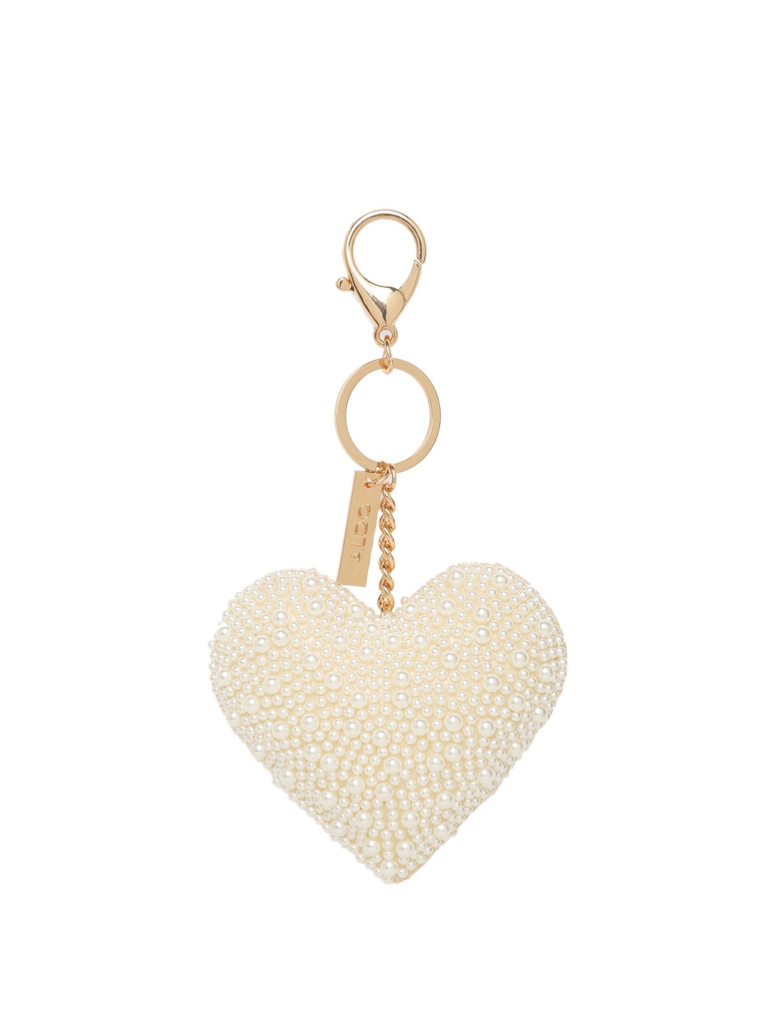 

ALDO Heart Shaped Pearl Key chain, Off white