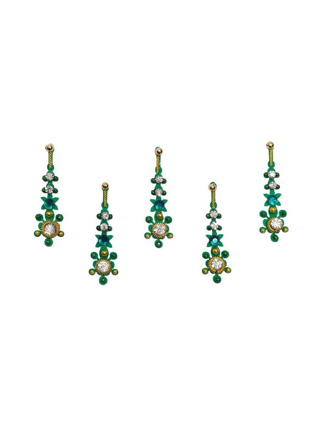 

Comet Busters 5 Pcs Reusable Bindi - Green