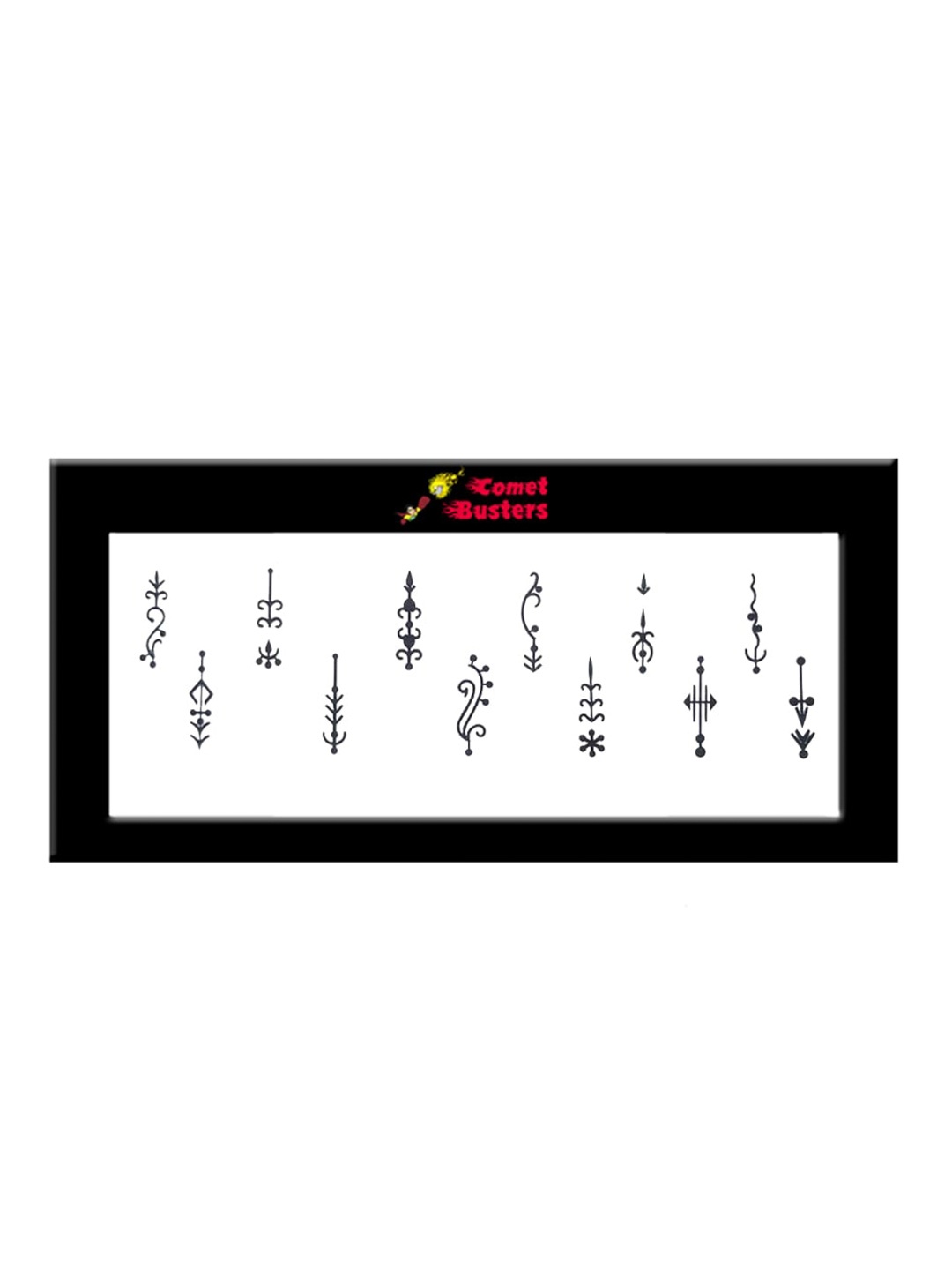 

Comet Busters 12 Pcs Reusable Bindi - Black