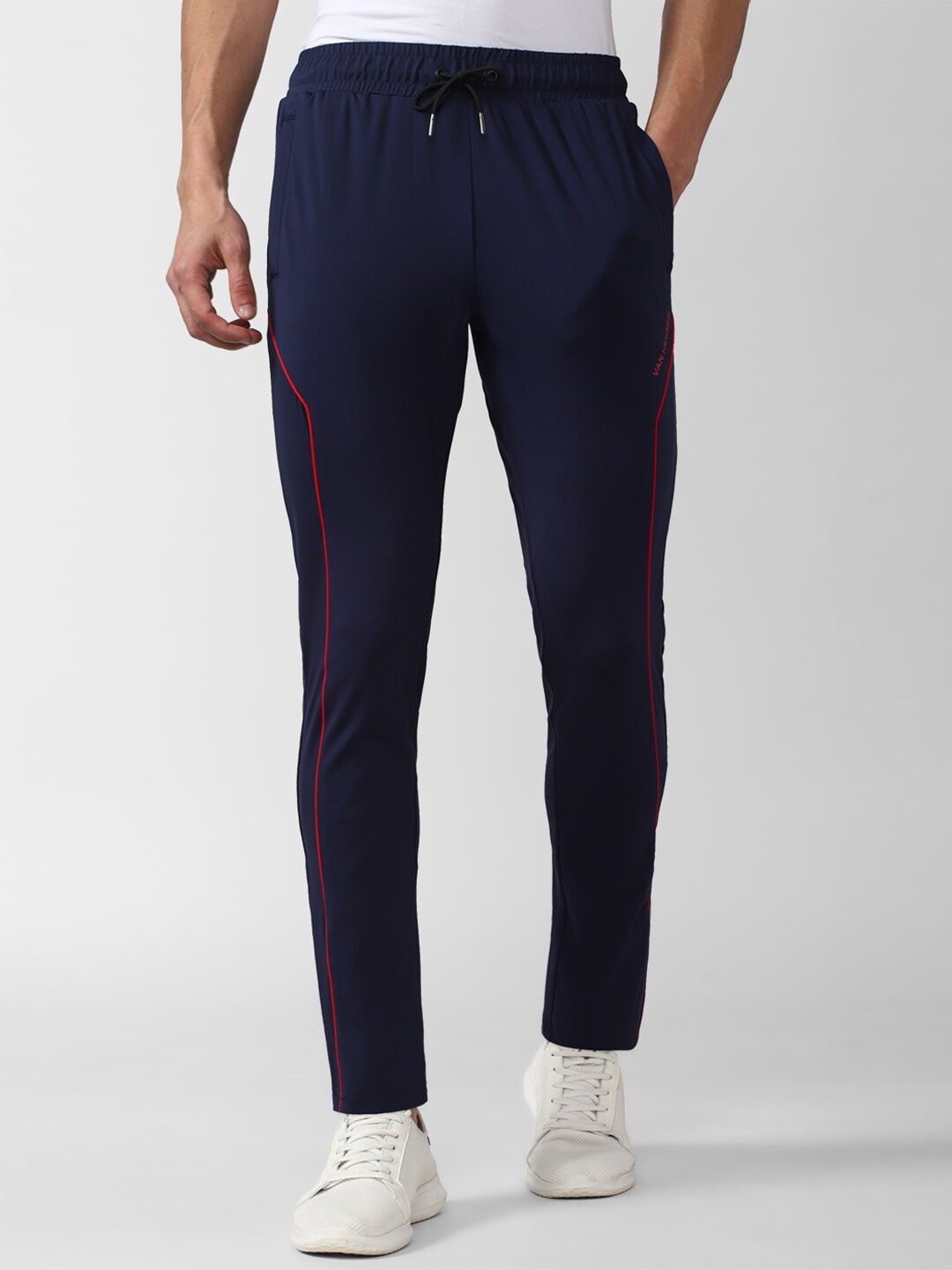 

Van Heusen Men Slim-Fit Training Track Pants, Navy blue
