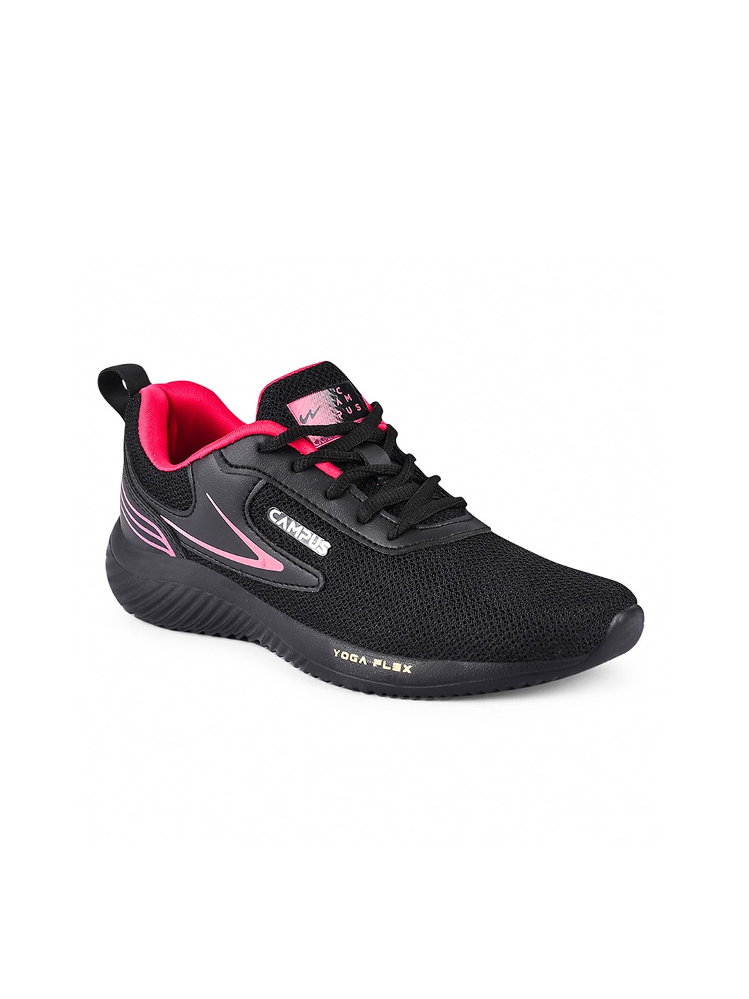 

Campus Women Mesh Running Sports Shoes, Black