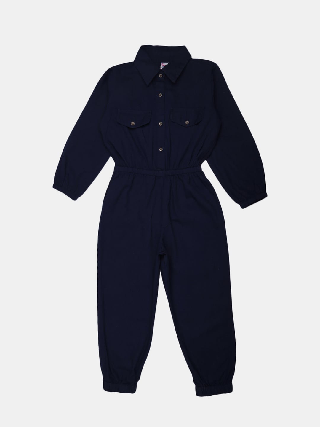 

V-Mart Girls Basic Cotton Jumpsuit, Navy blue