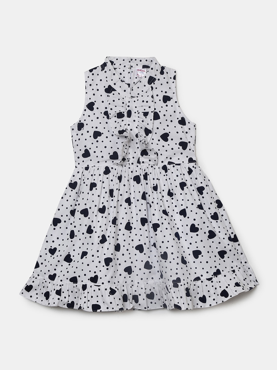

V-Mart Girls Printed Cotton Dress, White