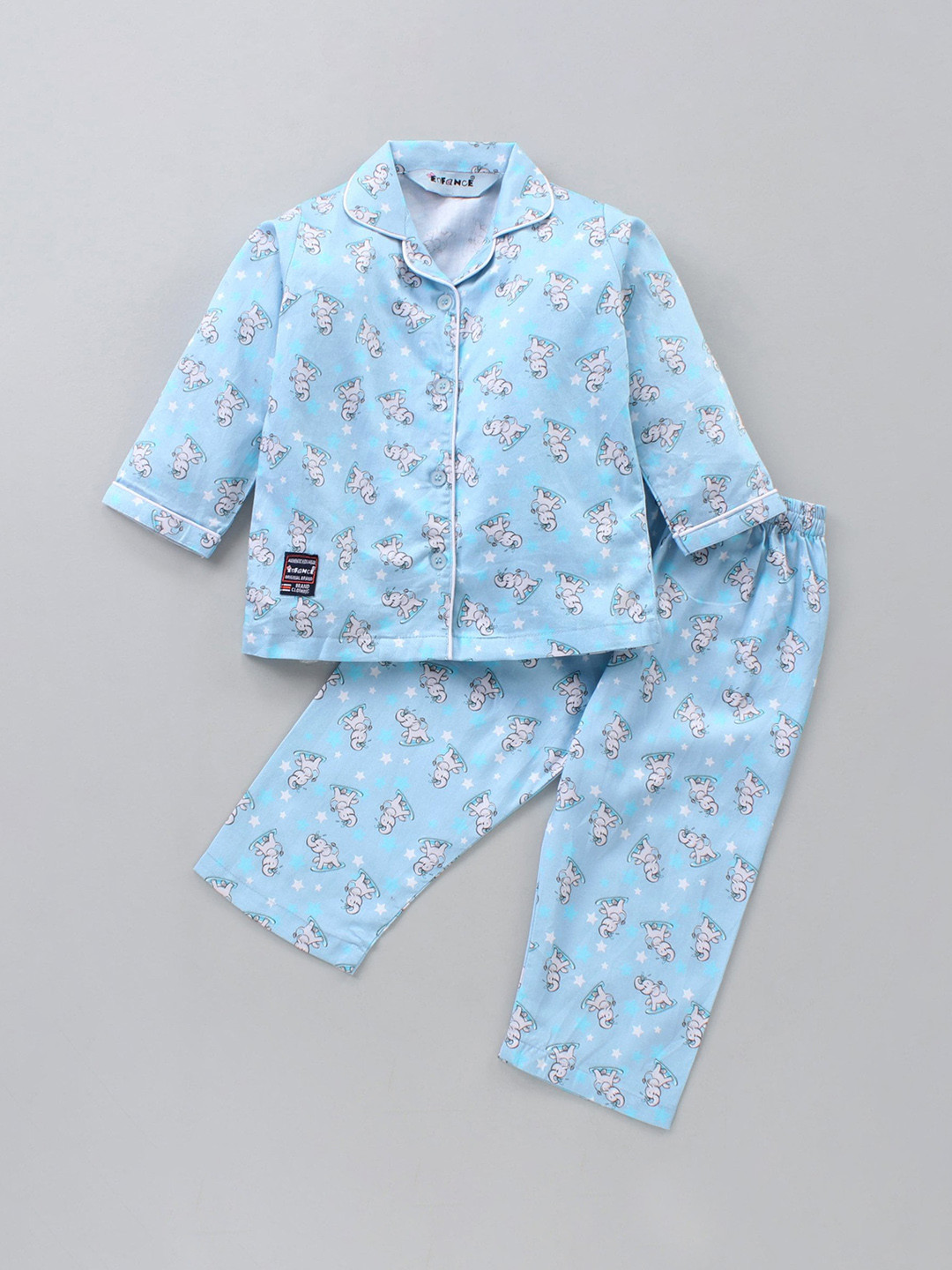 

Enfance Kids Conversational Printed Night suit, Blue