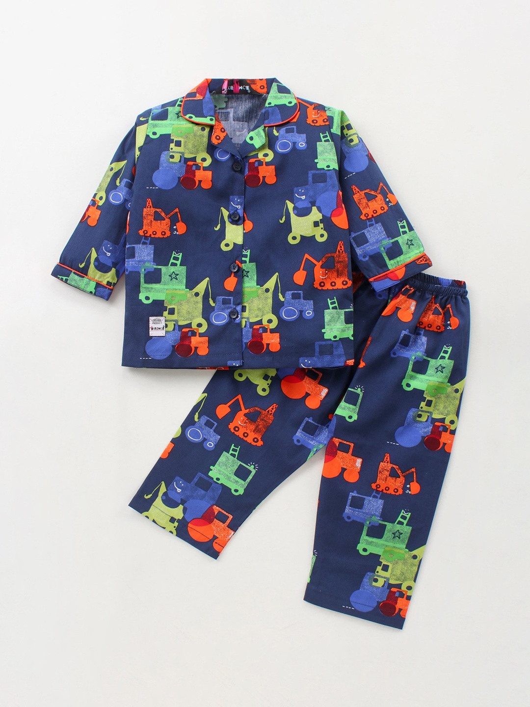 

Enfance Kids Printed Night suit, Navy blue