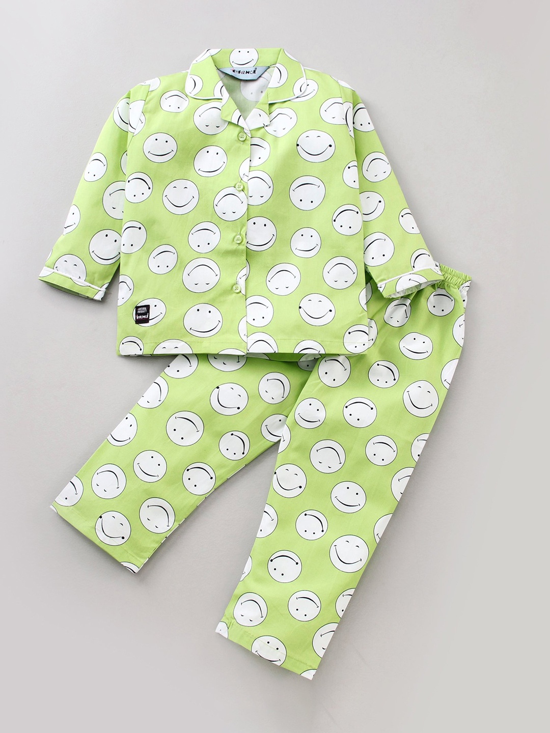 

Enfance Kids Printed Night suit, Green
