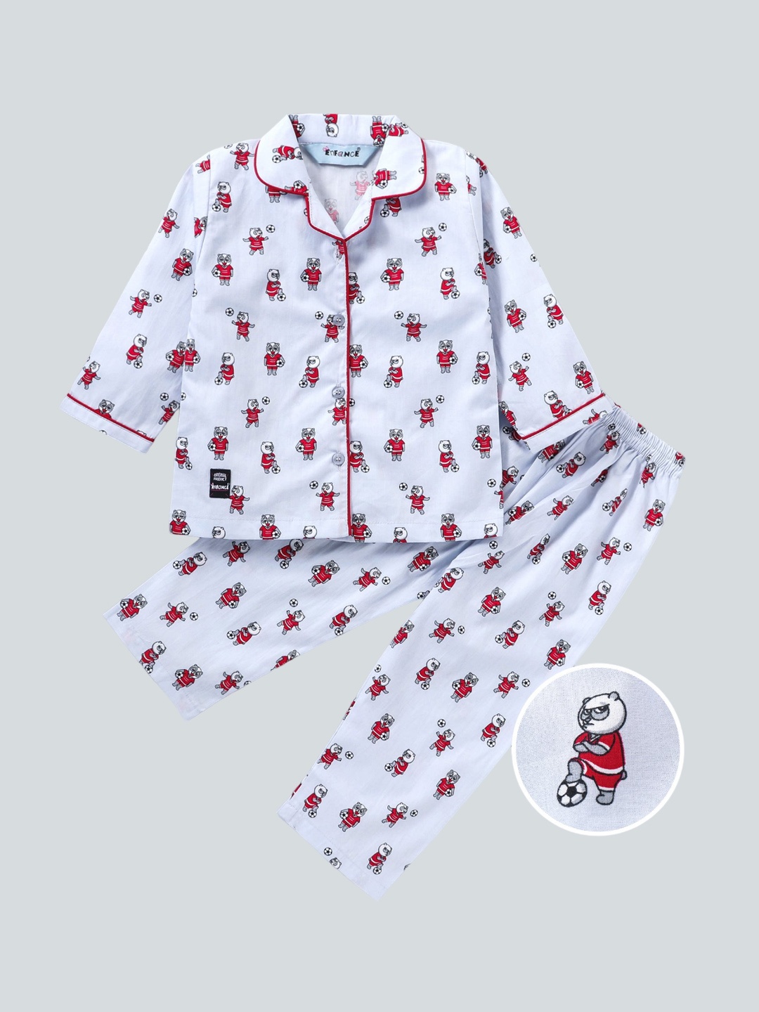 

Enfance Kids Printed Night suit, Blue