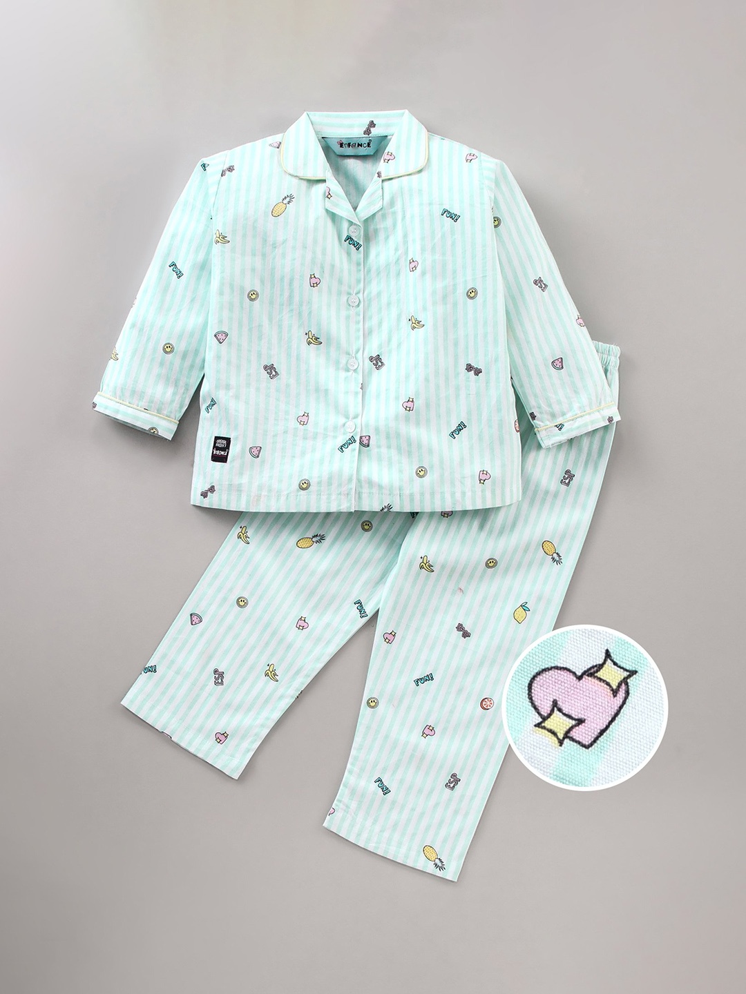 

Enfance Kids Printed Night suit, Blue