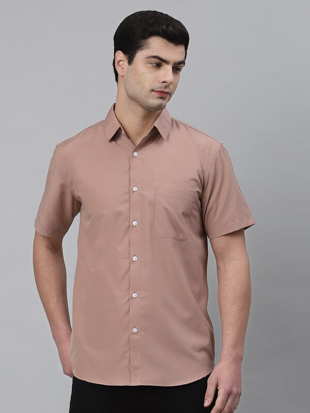 

NEUDIS Men Classic Casual Shirt, Peach