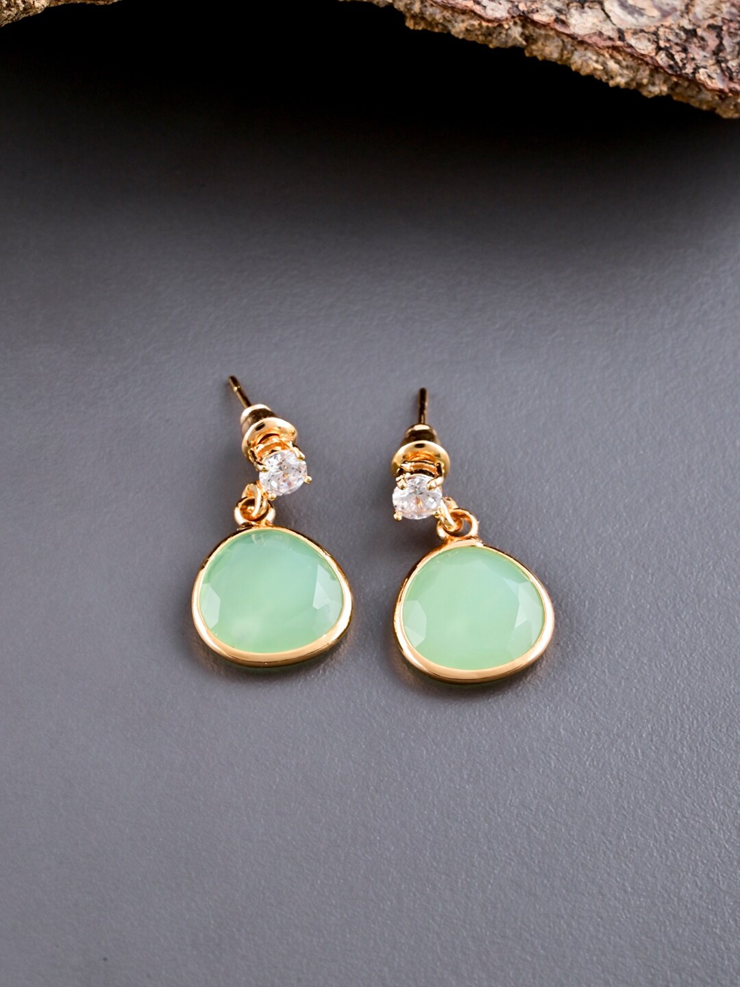 

Tistabene Gold-Plated Contemporary Drop Earrings, Sea green