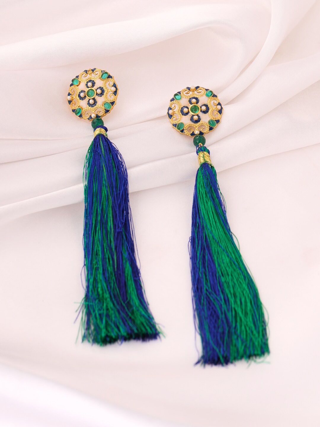 

Tistabene Gold Plated Contemporary Drop Earrings, Blue